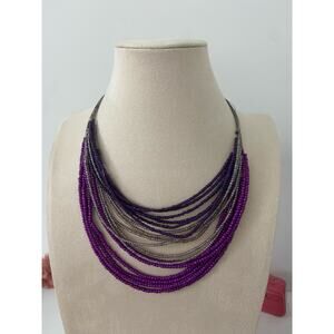 Mixit layered purple bead necklace